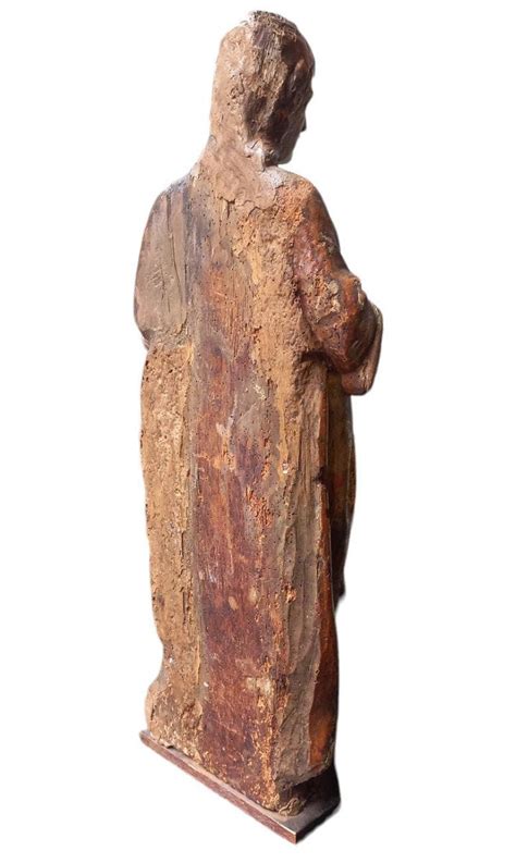 Proantic Scultura Raffigurante Santo In Legno