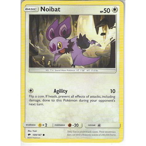 Pokemon Trading Card Game Noibat Common Sm Burning