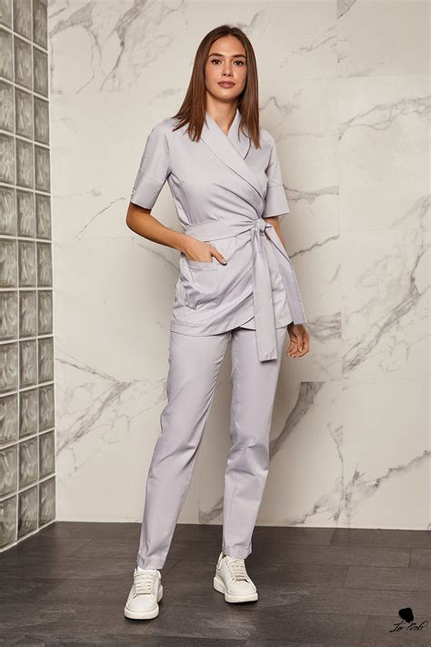 Beautician Wrap Uniform Women Dentist Clothing Nurse Uniform Scrub Set