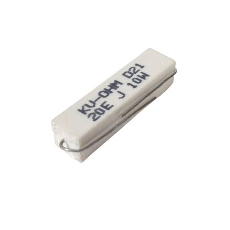 E W Axial Lead Ceramic Encased White Wire Wound Resistors