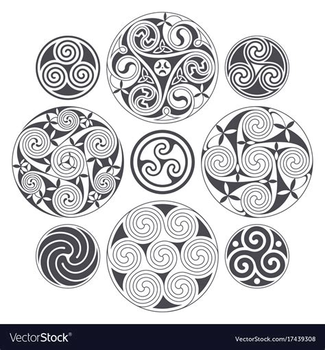 Celtic spiral design for prints tattoo Royalty Free Vector