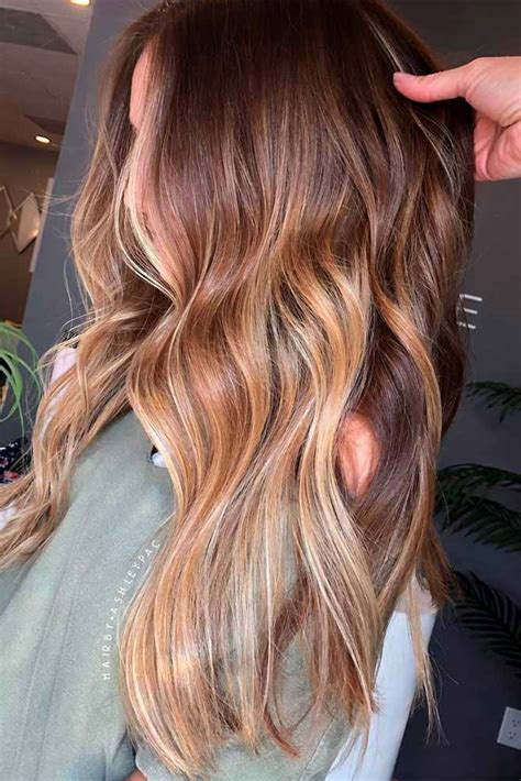 Copper Highlights Brown Hair