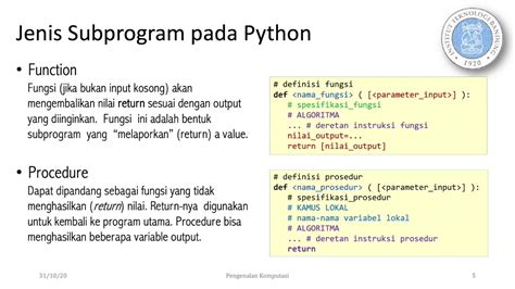 subprogram pendahuluan youtube