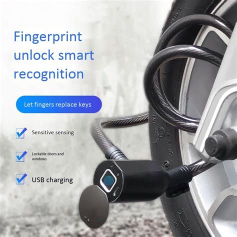 Bike Lock Bluetooth Fingerprint Lock Anti Theft Wa Grandado