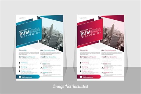 Premium Vector | Corporate modern business flyer design set with ...