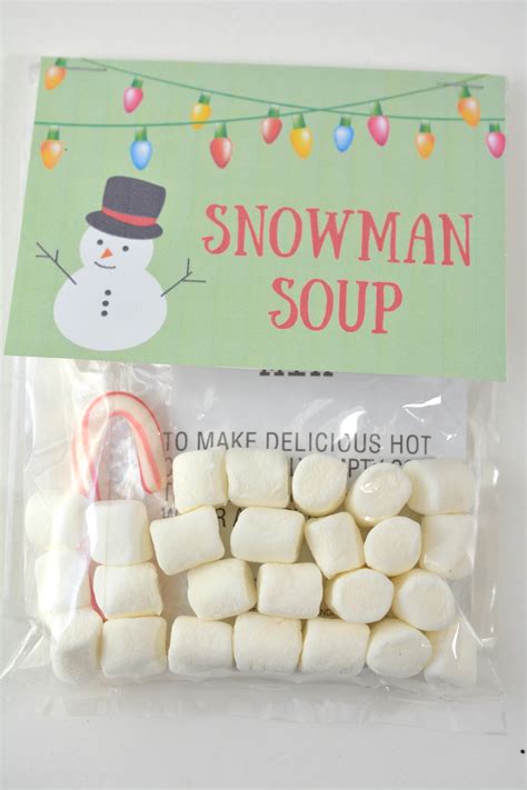 Homemade Holiday Gift Idea Snowman Soup With Free Printable About A Mom