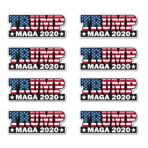 Trump MAGA 2020 Sticker American US flag 2016 7x3 | Etsy