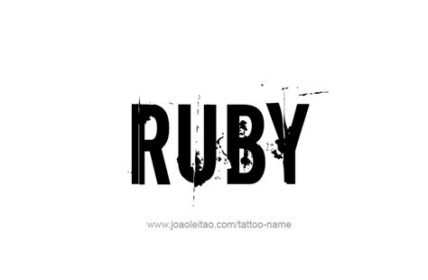 Ruby Name Tattoo Designs