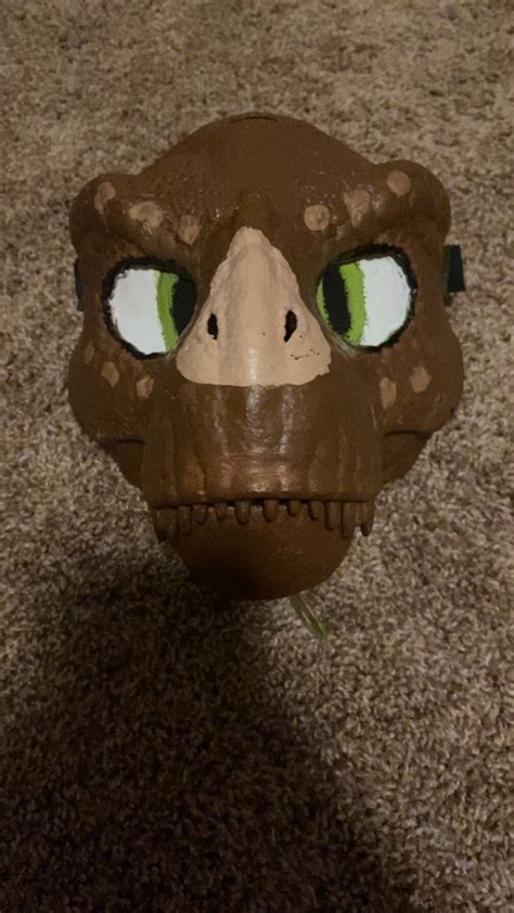 Chocolate Themed Dragon Dino Mask Premade Read The Description Please