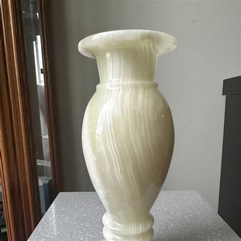 Vintage Green Onyx Vase Etsy