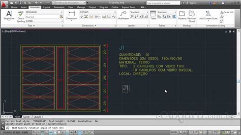 Indicações de materiais Curso de AutoCAD 2013 Detalhamento