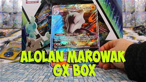 Pokemon Tcg Alolan Marowak Gx Collection Box Youtube