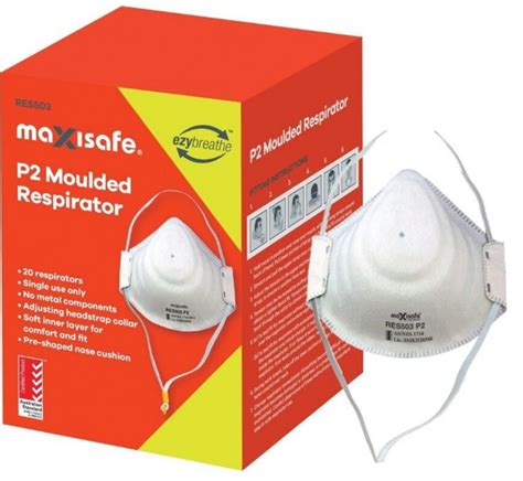 Maxisafe P2 Moulded Dust Mask Box Of 20 Res503 Safety Supplies Australia