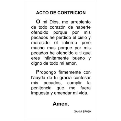 Acto de contrición Oración y significado