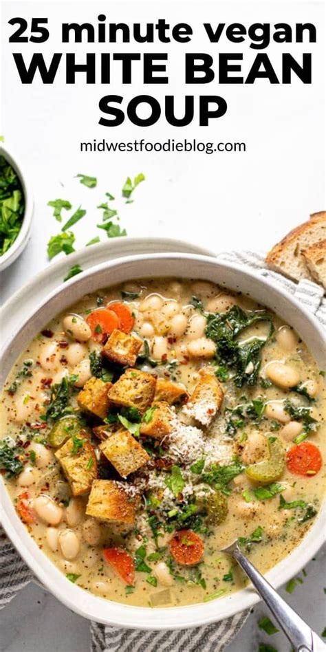 This Creamy Vegan White Bean And Kale Soup Comes Together In Less Than