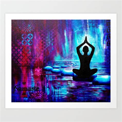 Namaste Yoga Painting Art Print by Diana Dellos Designs | Society6