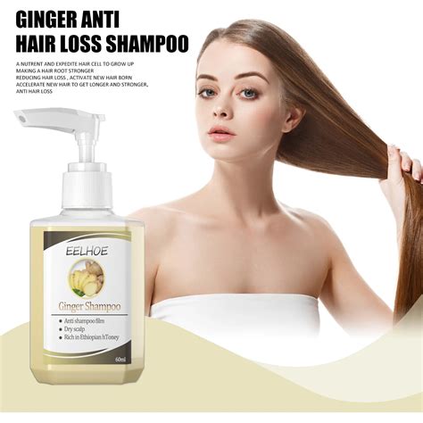 Eelhoe 60ml Ginger Anti Hair Loss Shampoo Oil Control Smooth Silky And