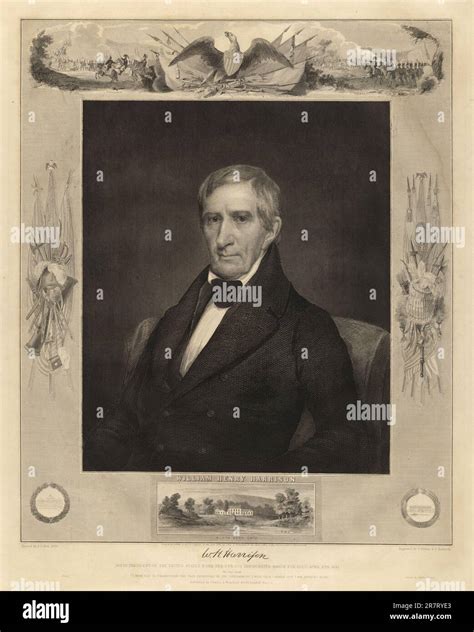 William Henry Harrison 1841 Stock Photo Alamy