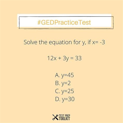 Ged Math Worksheets With Answers