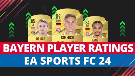 Ea Sports Fc Bayern Munchen Player Ratings Ft Kimmich De Ligt