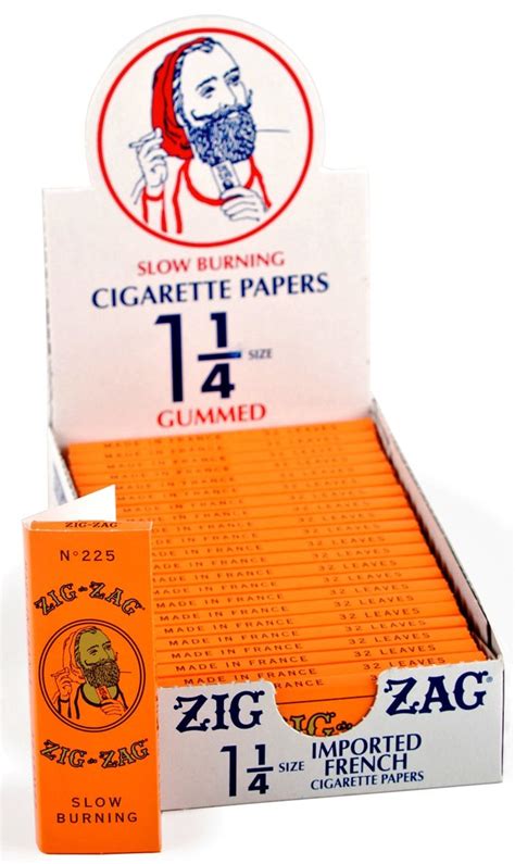 Zig Zag Rolling Papers 1 14 Gummed Orange 24 Books Of 32 Leaves