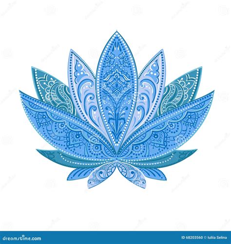 Loto Azul Del Vector Stock De Ilustración Ilustración De Flor 68203560