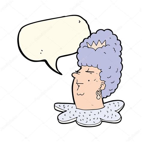 Cartoon Queen Head With Speech Bubble Stock Vector Image By ©lineartestpilot 75643387