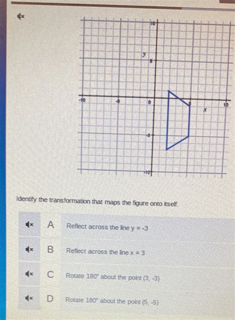 Solved 0 Identify The Transformation That Maps The Figure Onto Itself