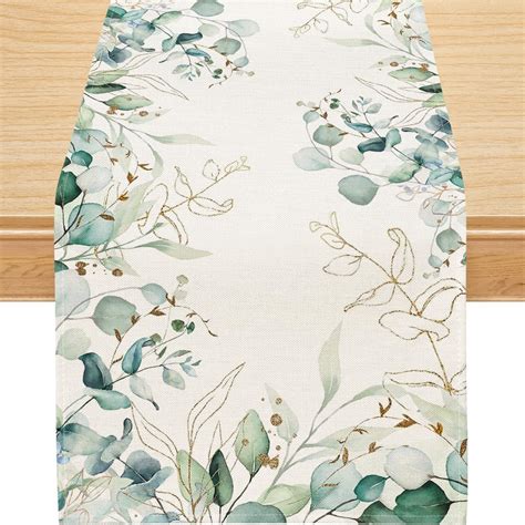 Amazon Anydesign Blue And White Table Runner X Inch Blue