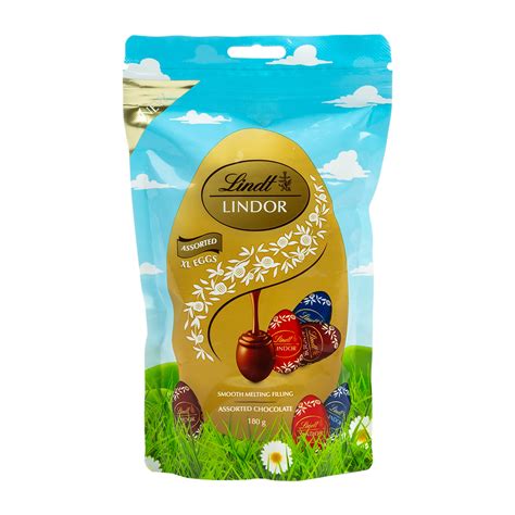 Lindt Lindor Xl Assorted Milk Chocolate Eggs 180 G Za