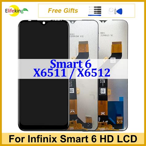 6 6 Original LCD For Infinix Smart 6 HD X6511 X6512 Display Touch