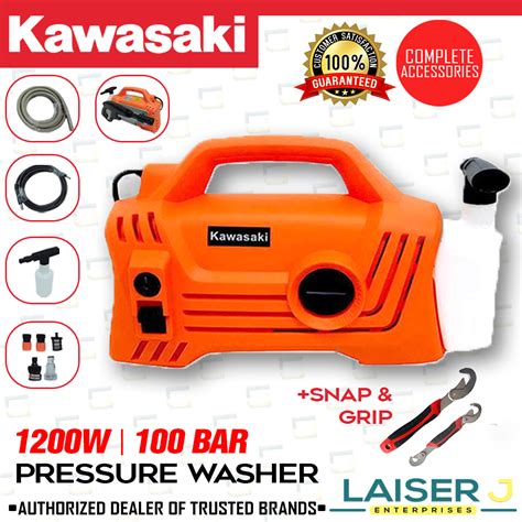 Kawasaki Pressure Washer Hpw With Free Snap Grip Heavy Duty