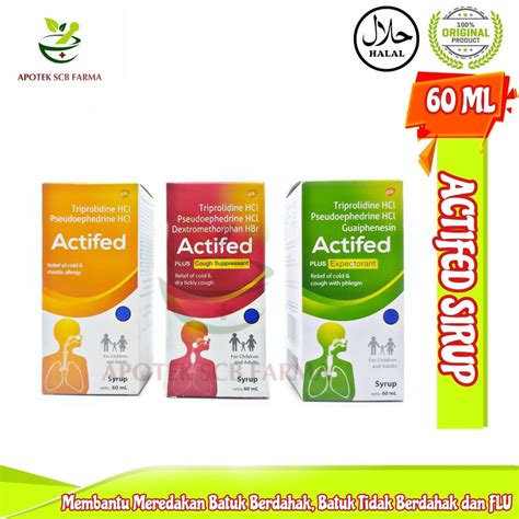 Jual Actifed Sirup Actifed Plus Cough Actifed Plus Expectorant 60