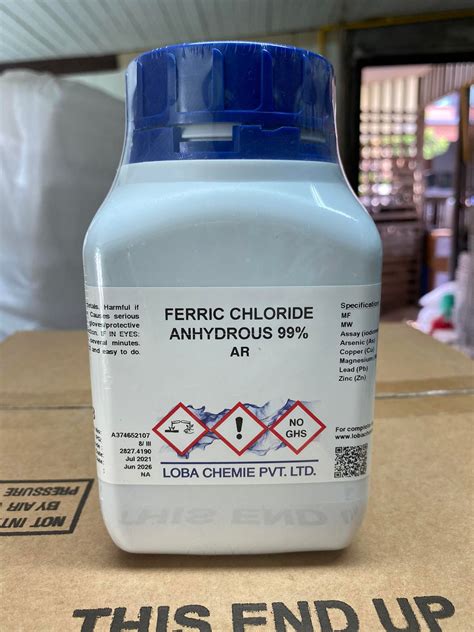 Ferric chloride anhydrous 99 AR grade 500 กรม ขวด ยหอ Loba