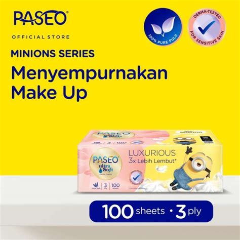 Jual Paseo Sheetes Ply Minions Ultrasoft Tissue Wajah Travel Pack