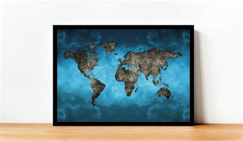 Quadro Decorativo Mapa M Ndi Art Stico Moldura Rc Elo