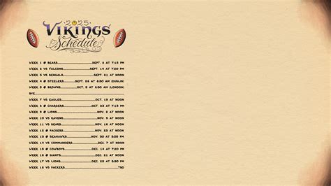 schedule release minnesota vikings vikingscom