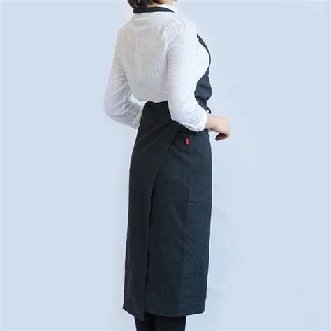 Linen Apron T Chef Works Handmade Apron French Style Cross Front Wi