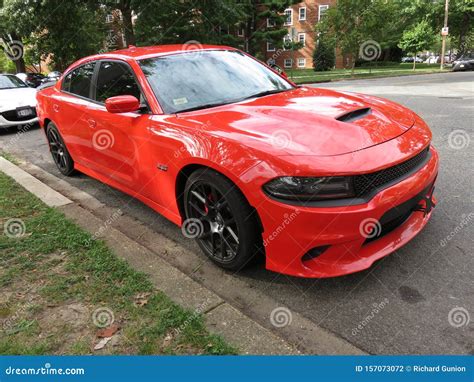 Orange Dodge Charger Editorial Photography Image Of Transportation