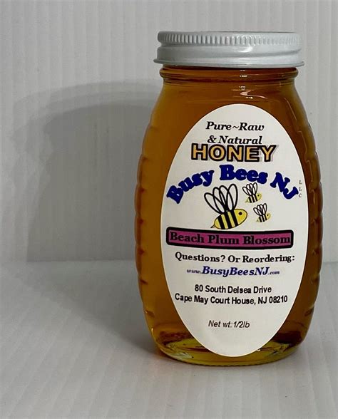 1/2 lb Beach Plum Blossom Honey — Busy Bees NJ LLC