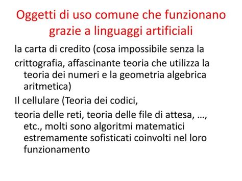 Il Linguaggio Matematico PPT