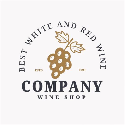 Premium Vector Vector Wine Logo For Wine Shop Restaurant Menu Wine