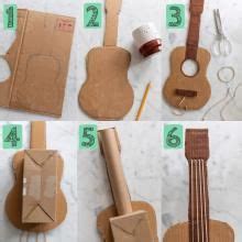 Haz Una Guitarra Con Materiales Reciclados Reciclar Cajas De Carton