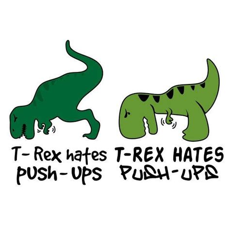 T Rex Hates Pushups Etsy