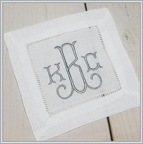 Monogrammed Cocktail Napkins / Wedding Gift / Housewarming Gift ...