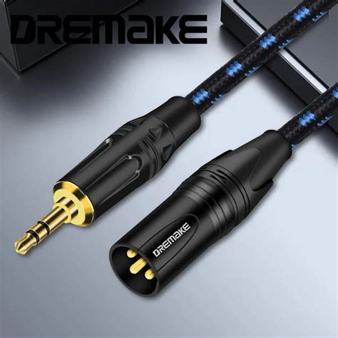 DREMAKE XLR To 3 5mm Aux Audio Cable Unbalanced 3 5mm 1 8 Inch Male To