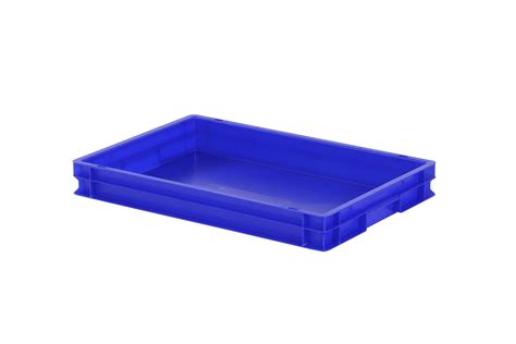 Stapelbak Euronorm 600 X 400 X H 75 Mm Blauw Transoplast