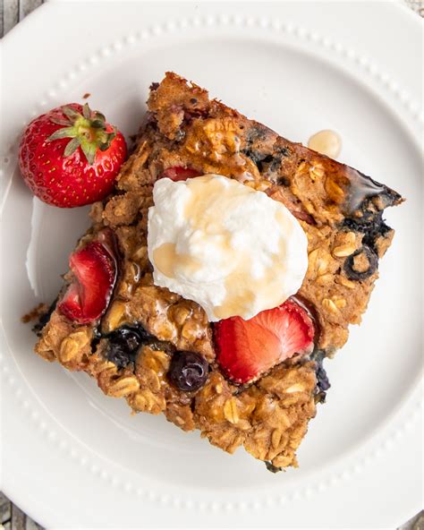 Mixed Berry Oatmeal Bake - Peanut Butter and Fitness