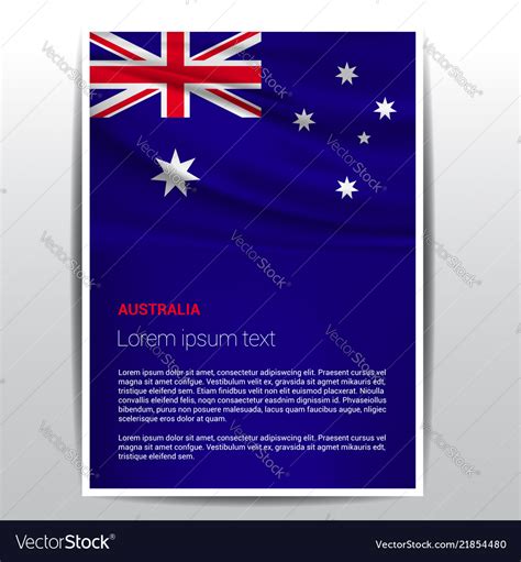 Australia flag design Royalty Free Vector Image