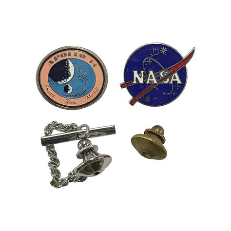 Vintage Apollo 14 Tie Tack And Vintage Nasa Lapel Pin Novaspace